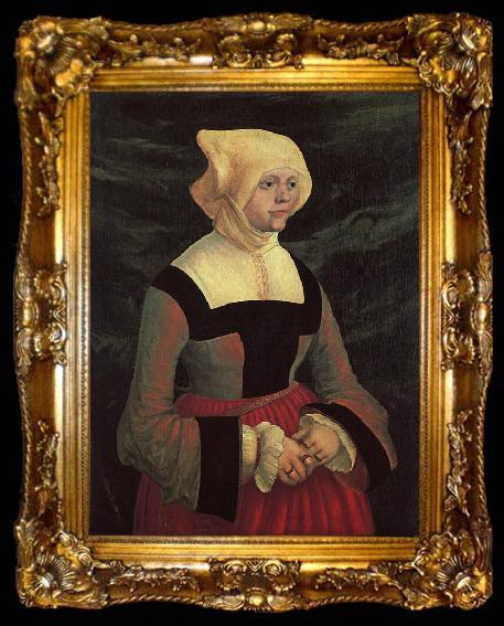 framed  Albrecht Altdorfer Portrait of a Lady, ta009-2